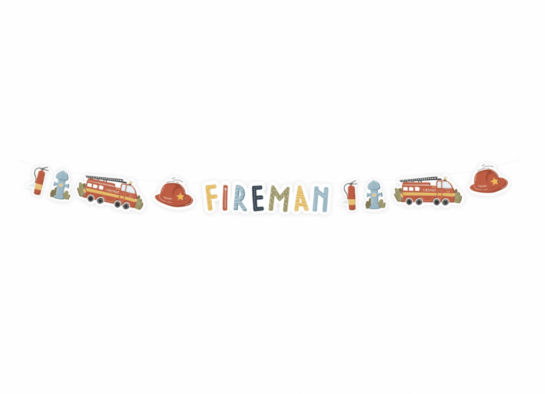 Парти банер / гирлянд Пожарникар „Fireman“ – 300 см
