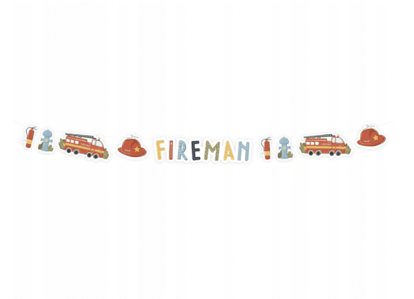Парти банер / гирлянд Пожарникар „Fireman“ – 300 см