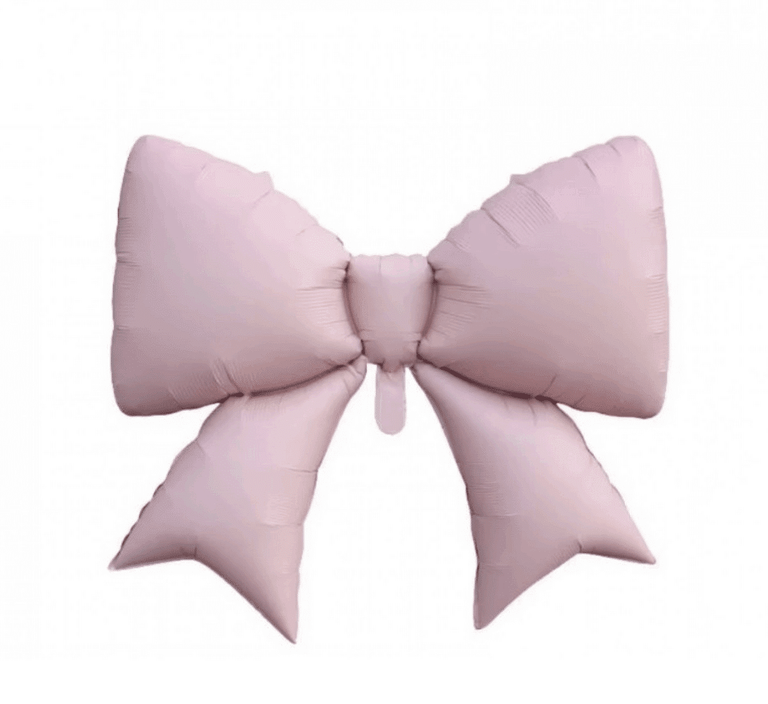 Фолиев балон „Панделка“ – пастелно розова