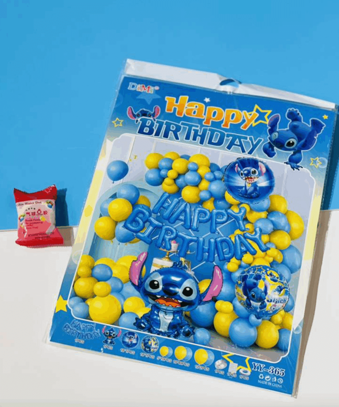 Комплект за балонена арка Stitch – Happy Birthday