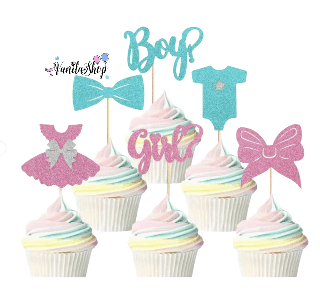 Топери за разкриване полът на бебето -  Boy  or Girl - 12 броя вариант 4