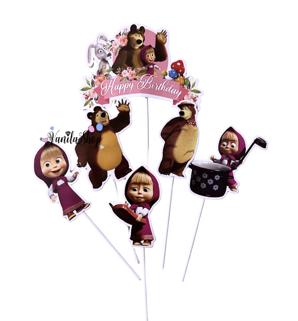 Топери "Маша и Мечока" (Masha and the Bear) - 6 броя