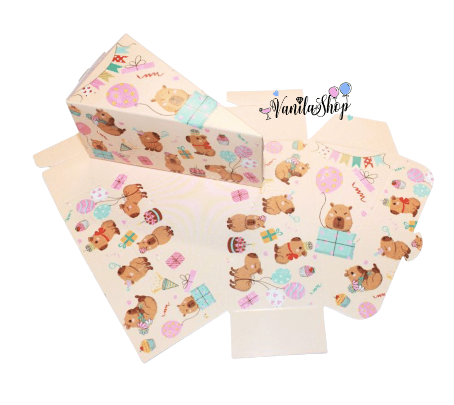 Картонена торта „Капибара“ – Сет от 13 парчета