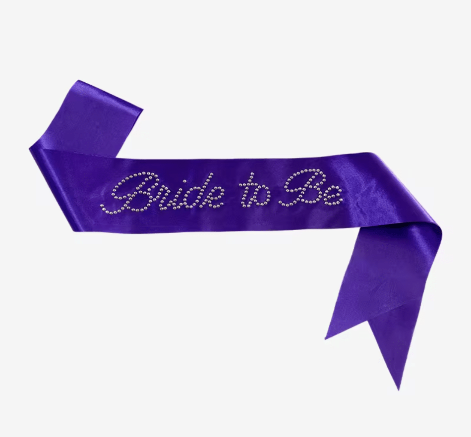 Сатенена лента "Bride to Be" с кристали