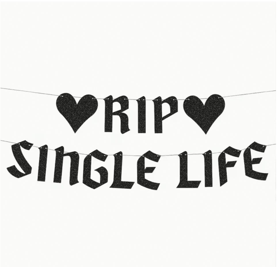 Парти банер "RIP Single Life"