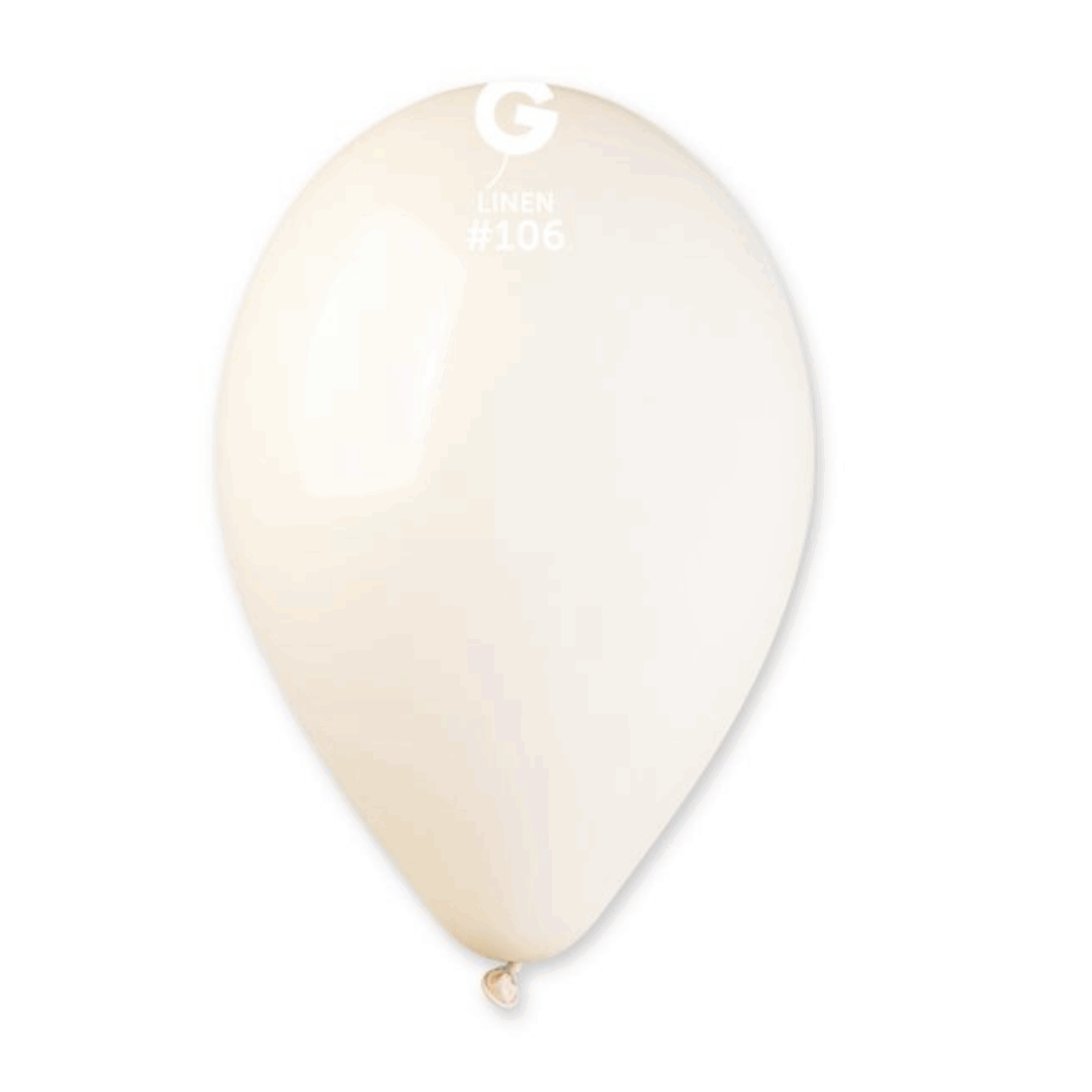 Латексови балони Gemar (Италия) – Цвят „Лен“ 30 см