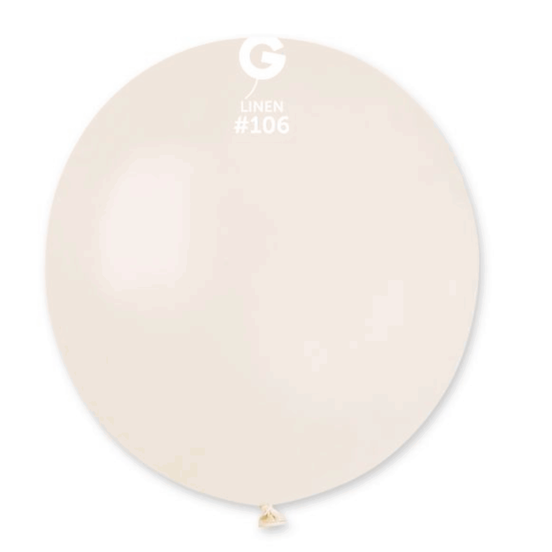 🎈 Голям латексов балон Gemar (Италия) – Цвят „Лен“ (#106)