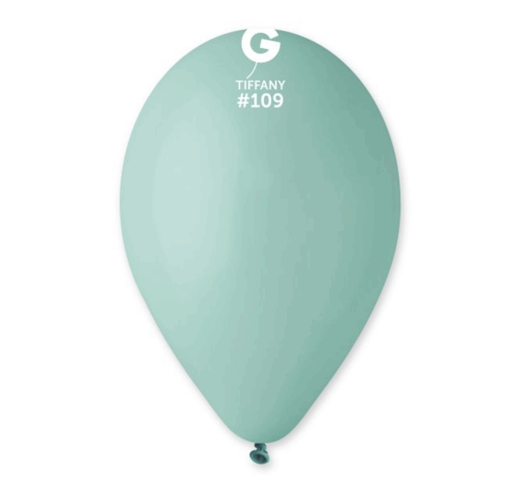 Латексови Балони Gemar – Цвят Тифани (Tiffany #109), 30 см