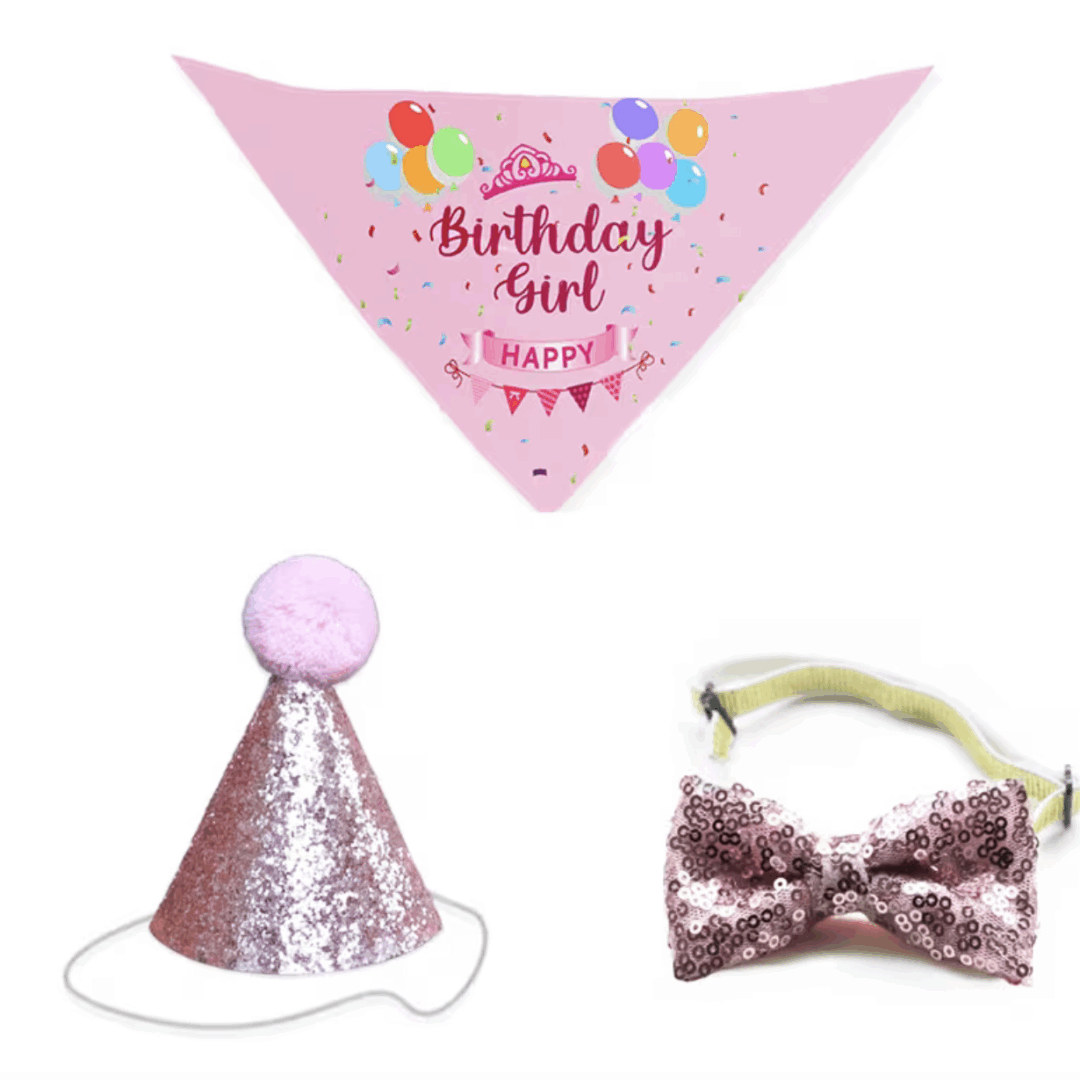 🐾 Парти комплект за рожден ден на домашен любимец – Розов