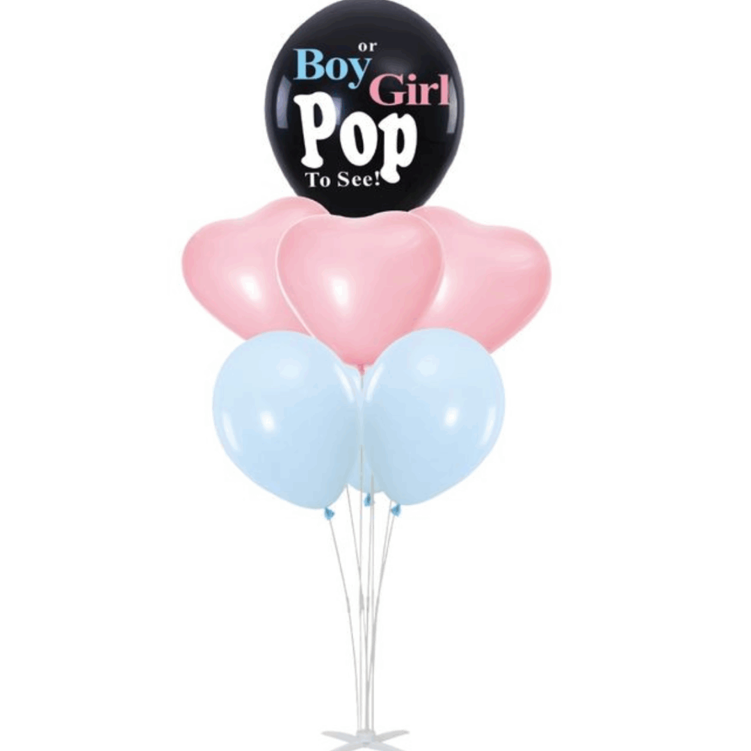 Стойка с балони "Boy or Girl" за Gender Reveal парти