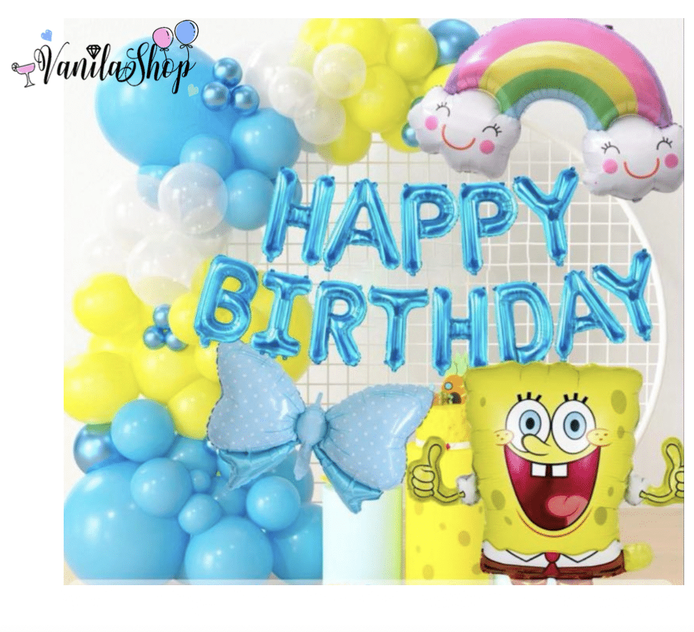 Комплект за балонна арка Спондж Боб Sponge Bob Happy Birthday