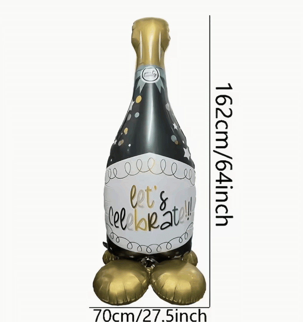 🥂 Фолиев балон „Бутилка шампанско" – 162 х 70 см