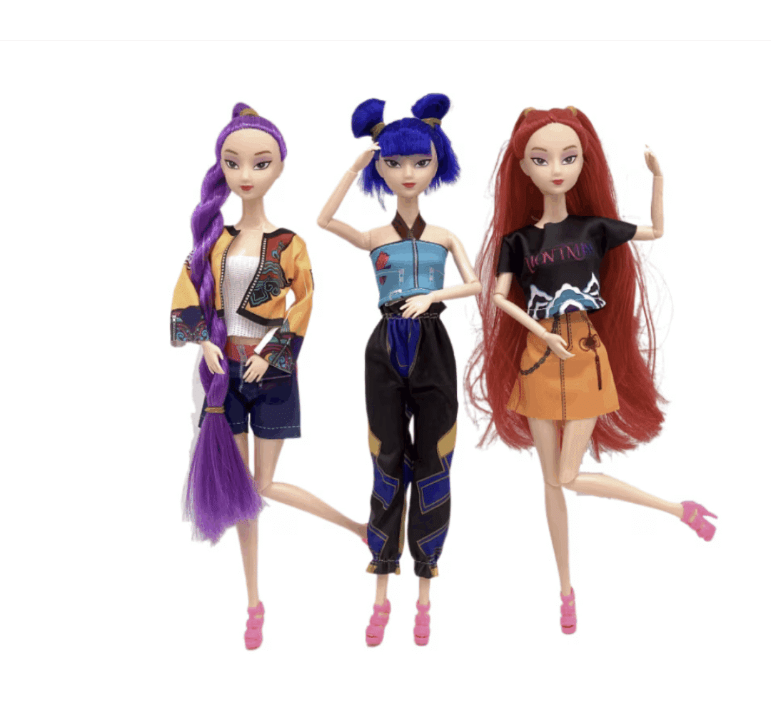 Комплект 3бр. Кукли K-Pop Devil Hunter Girls – Руми, Мира и Зоуи (31 см)