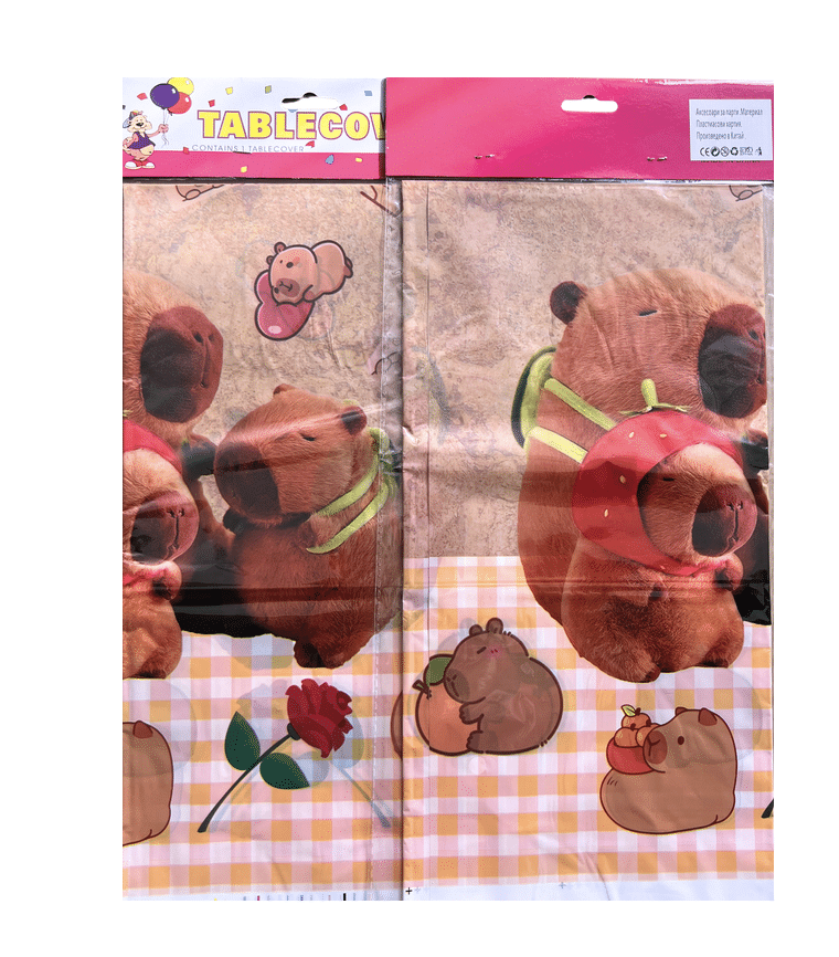 Покривка за парти „Капибара" – 108 х 180 см