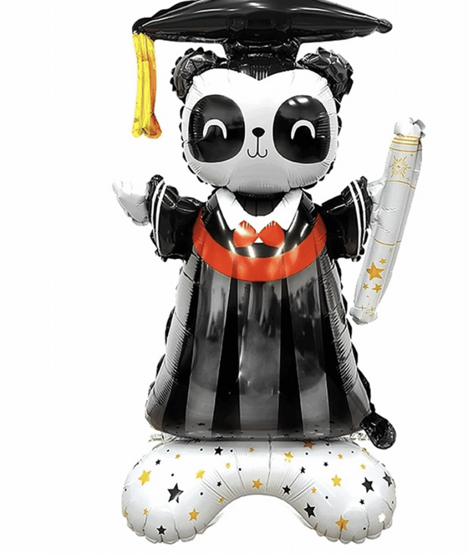 🎓 Фолиев балон „Панда Абитуриент" – 100 х 57 см