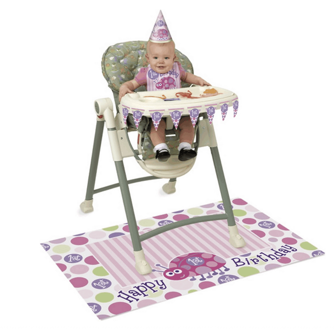 🐢 Комплект за първи рожден ден „Happy 1st Birthday“ – Розова костенурка