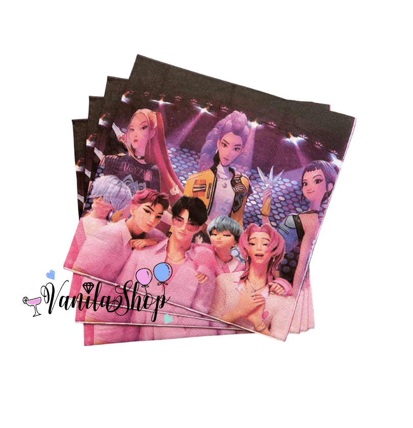 🎤 Парти салфетки K-Pop – 20 броя