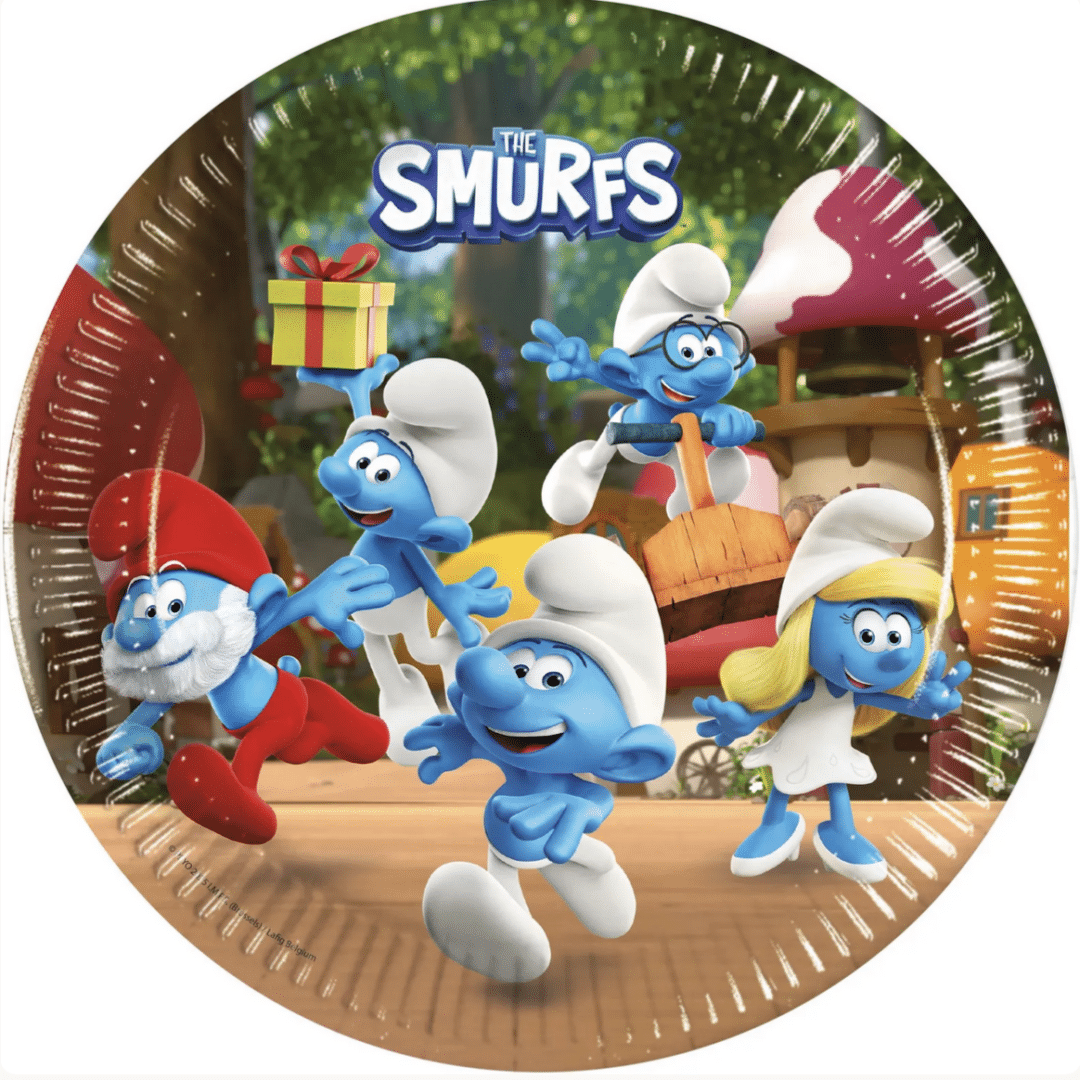 Парти чинии Смърфовете“ ( The Smurfs) - 8 броя 23 см
