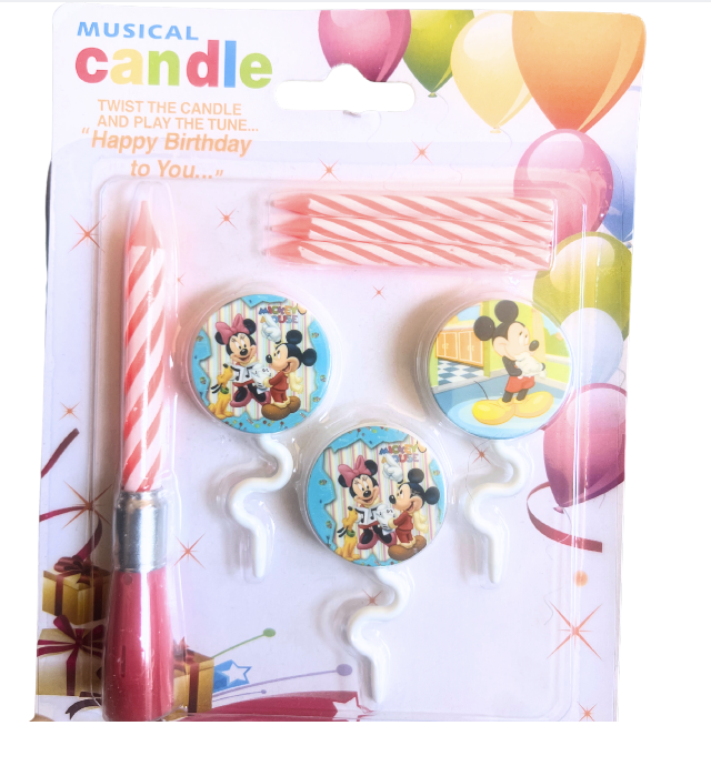 Музикална свещ за торта - Мики & Мини Маус (Mickey & Minnie Mouse)