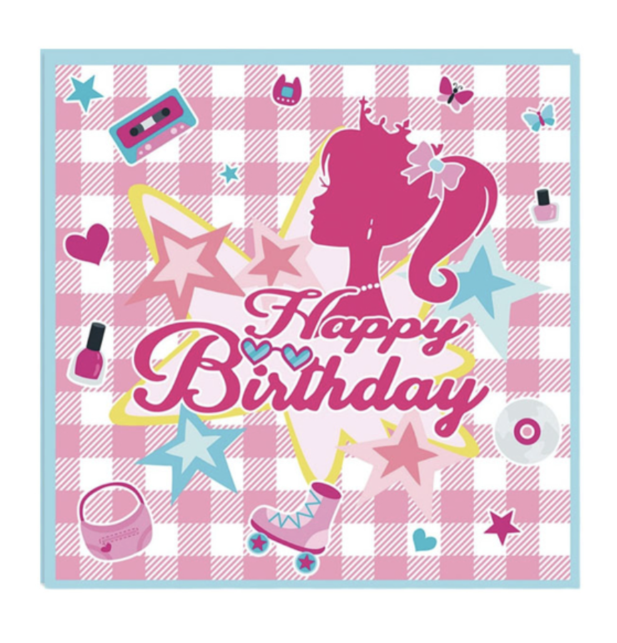 Парти салфетки Happy Birthday Принцеса – 20 броя