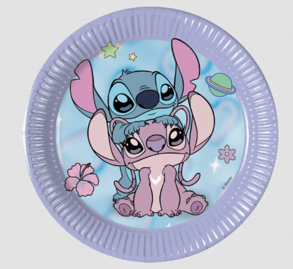 Парти чинии Стич и Ейнджъл ( Stitch ) – 8 бр. - 20 см