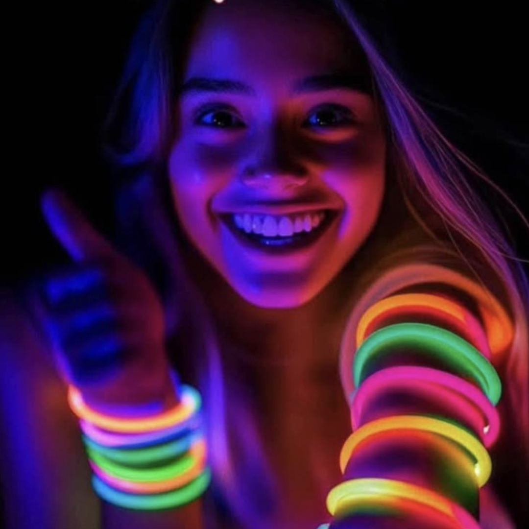 Светещи Пръчки за Парти – 100 бр., Многоцветни Glow Sticks
