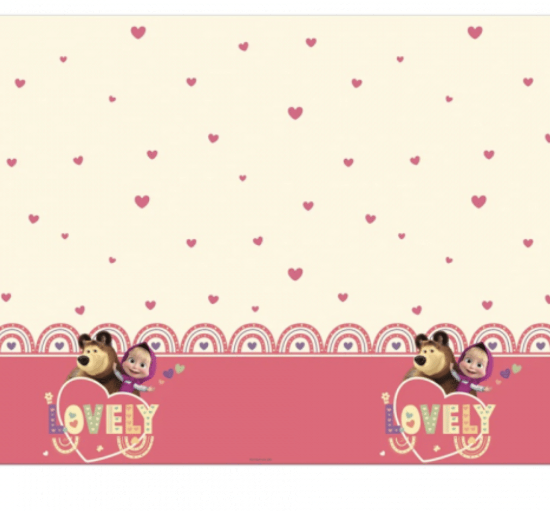 Парти покривка Маша и Мечока (Masha and the Bear) – 120 x 180 см