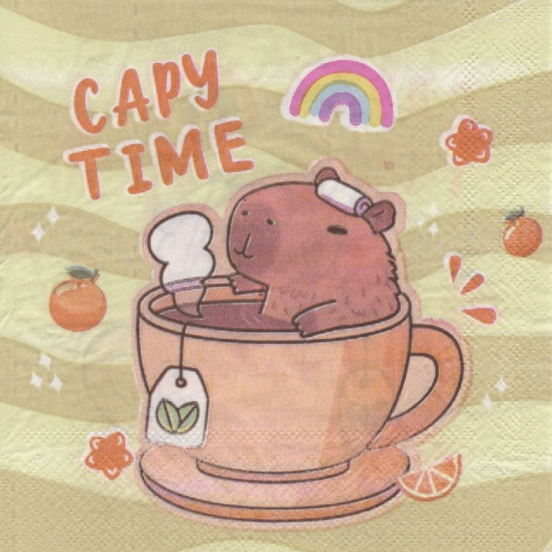 Парти салфетки „Капибара“ capybara – 20 броя вариант 2