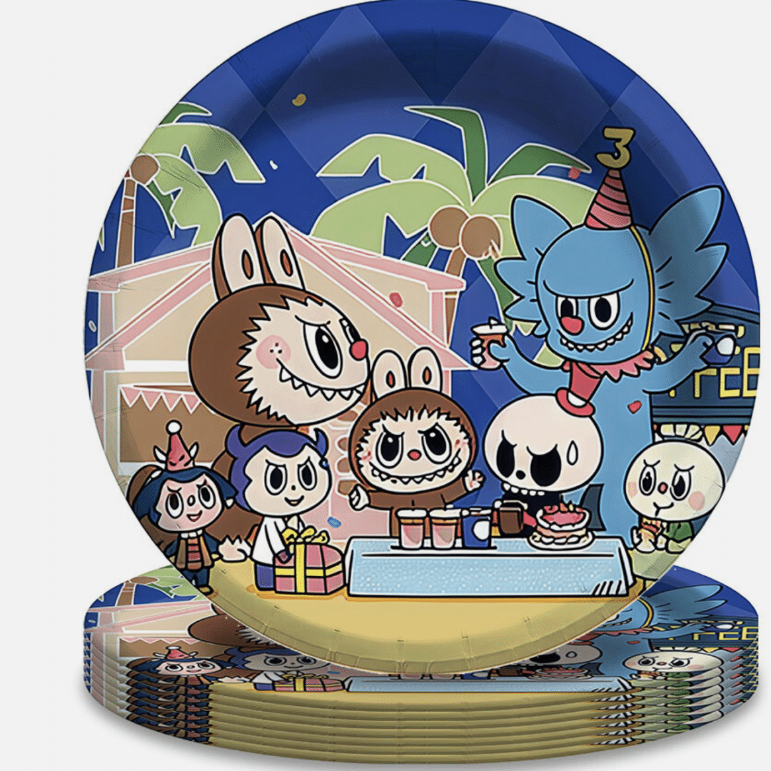 Парти чинии Лабубу 18 см 10 бр