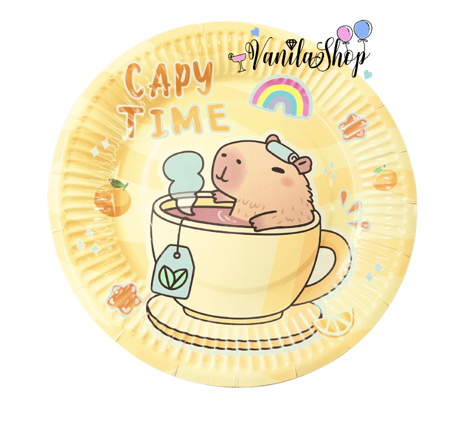 Парти чинии Капибара Capybara – 8 броя, 18 см вариант 2