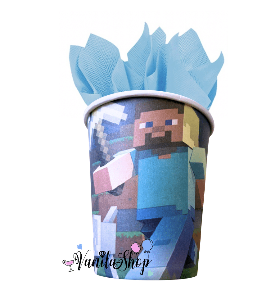 Майнкрафт Чаши ТНТ (Minecraft TNT ) - 10 броя - 200 мл