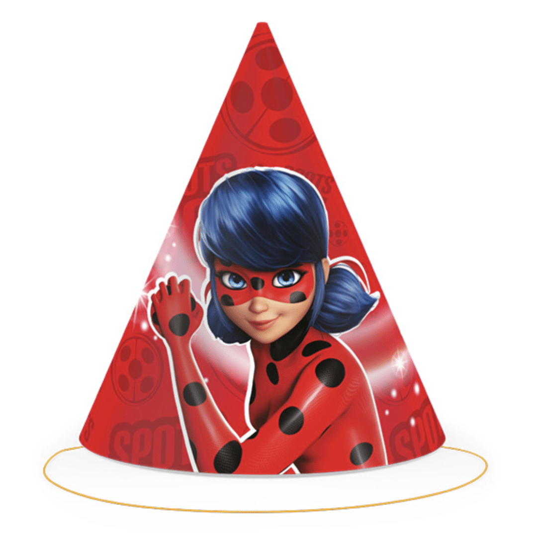 Парти шапки - Калинката и Черния котарак ( Ladybug and Cat Noir) 6 броя