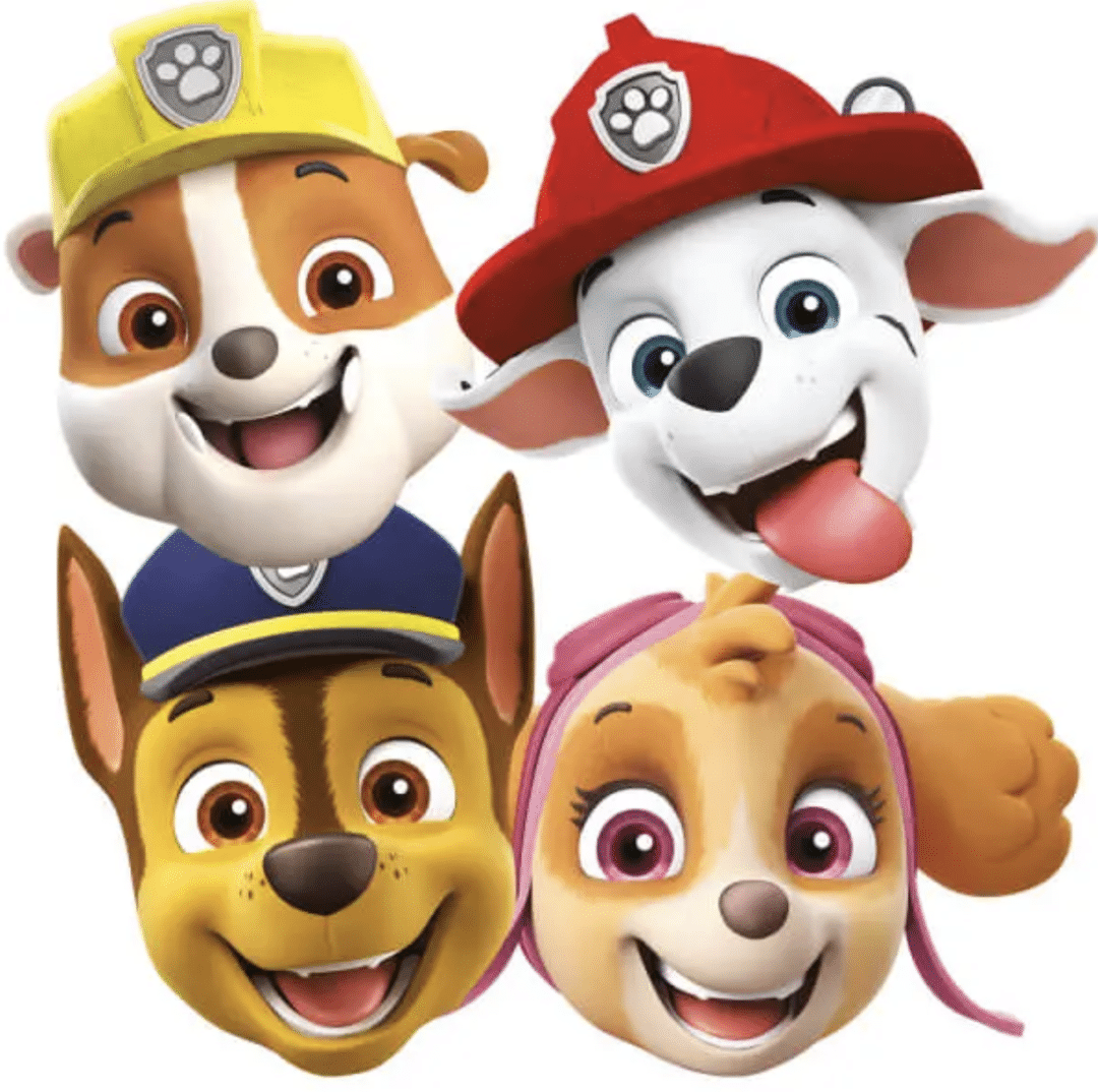 Парти домино - маски Пес Патрул (Paw Patrol) - 6 броя вариант 2