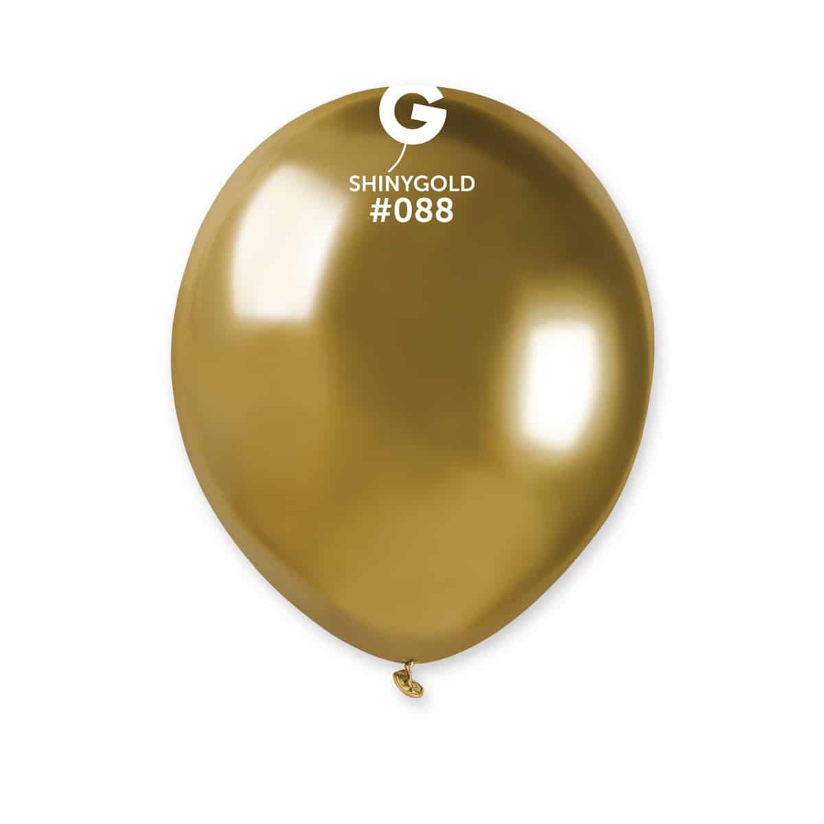 Балони хром Shiny Gold –  30 см – 5 броя комплект