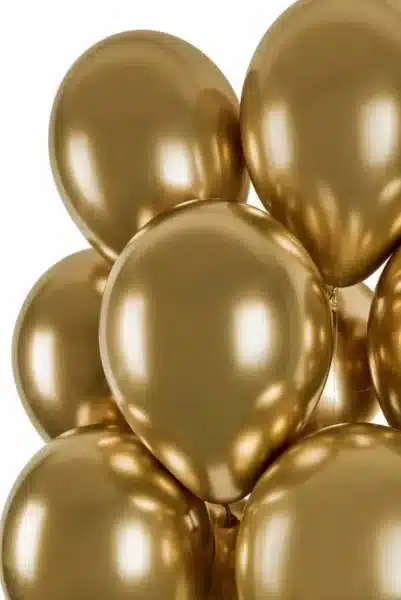 Балони хром Shiny Gold -  30 см - 50 броя