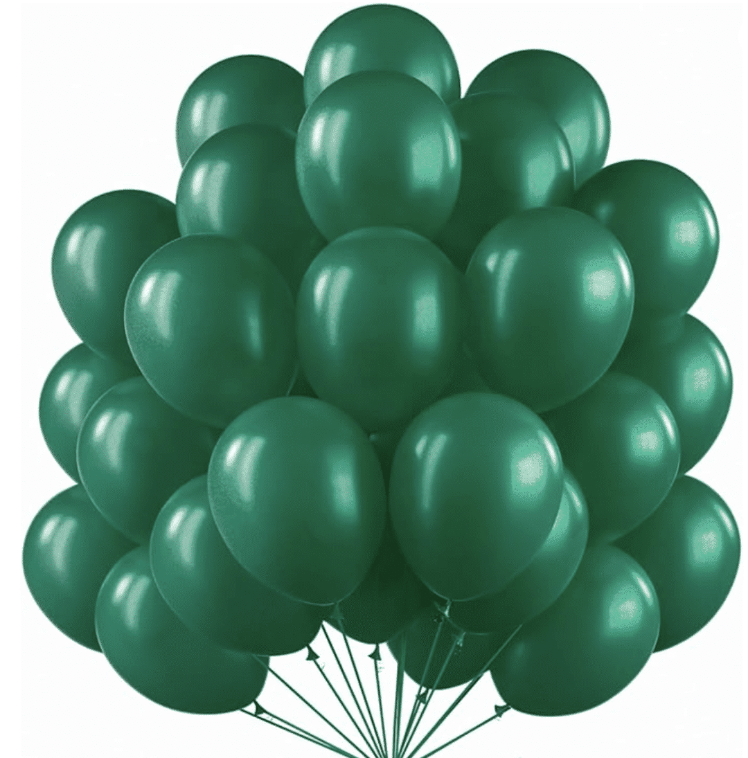 Балони металиk зелени (Green)  -13 см -100 броя