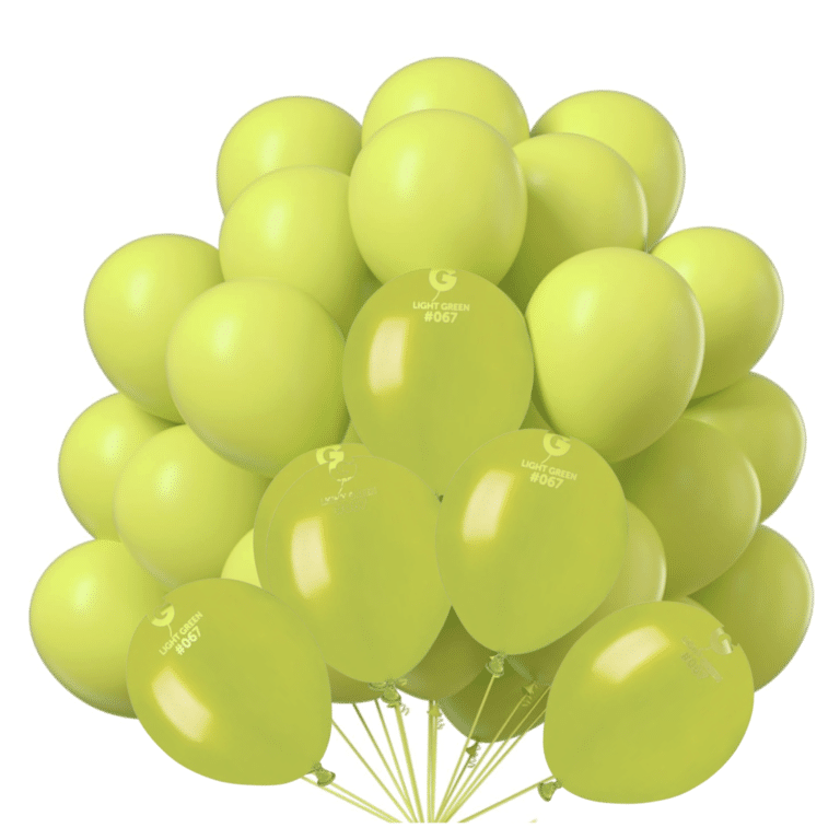 Балони металик зелени Мента (Light Green) -13 см -20 броя