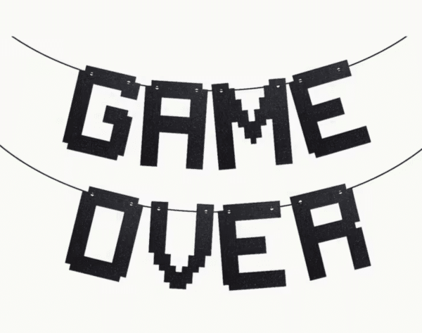 Парти банер „GAME OVER“
