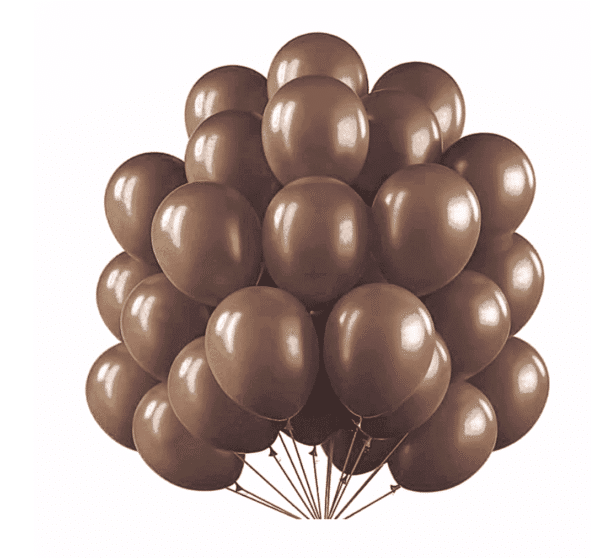 Балони Металик - 100 броя каффяви (Brown) - 13 см