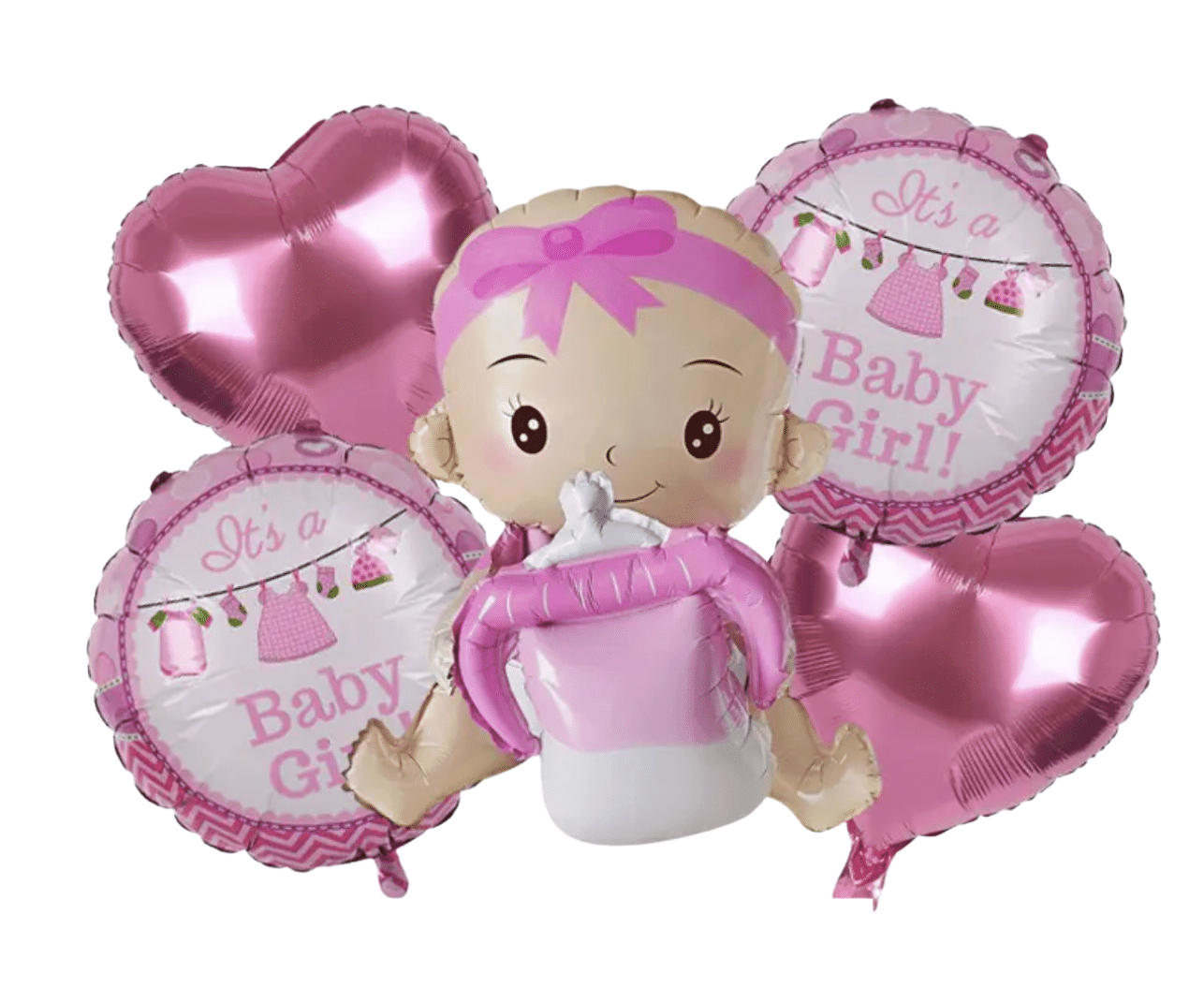 Балони за бебешко парти „It's a Baby Girl“ (5 броя) 3 Балони за бебешко парти „It’s a Baby Girl“ (5 броя)