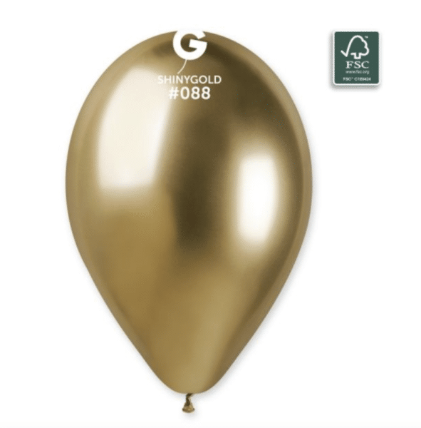 Балони хром Shiny Gold -  33 см - 50 броя