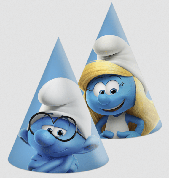 Парти шапки - Смърфoве - Smurf 6 броя