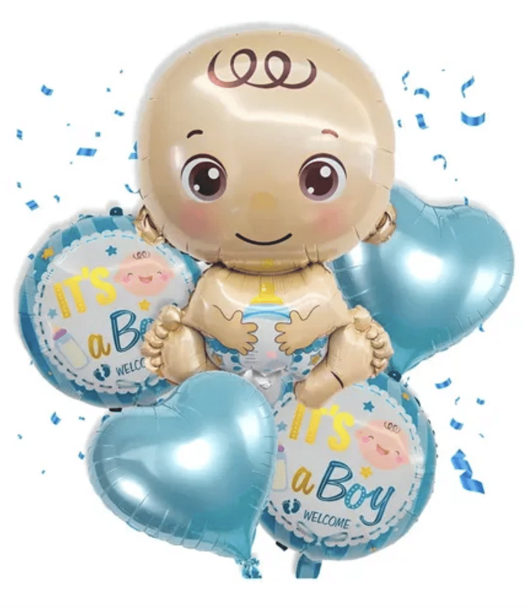 Балони за бебешко парти „It’s a Boy“ (5 броя)