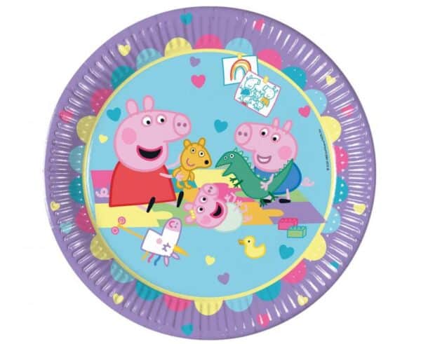 Чинии Пепа Пиг ( Peppa Pig ) - 23 см - 8 броя вариант 2