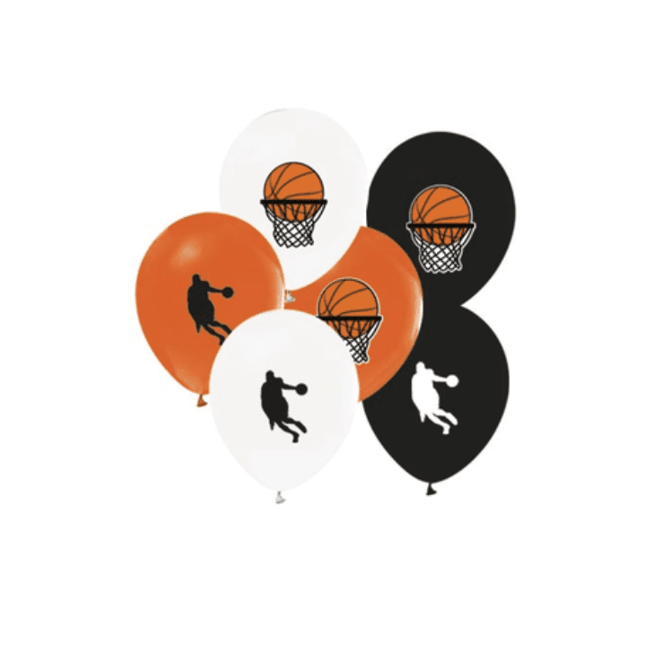Комплект от 5 балона - Баскетбол (Basketball) латекс 30 см 3 Комплект от 5 балона – Баскетбол (Basketball) латекс 30 см