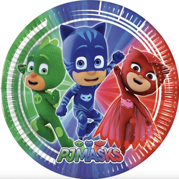 Парти чинии Пи Джей Маск (PJ Masks) - 8 броя - 20 см