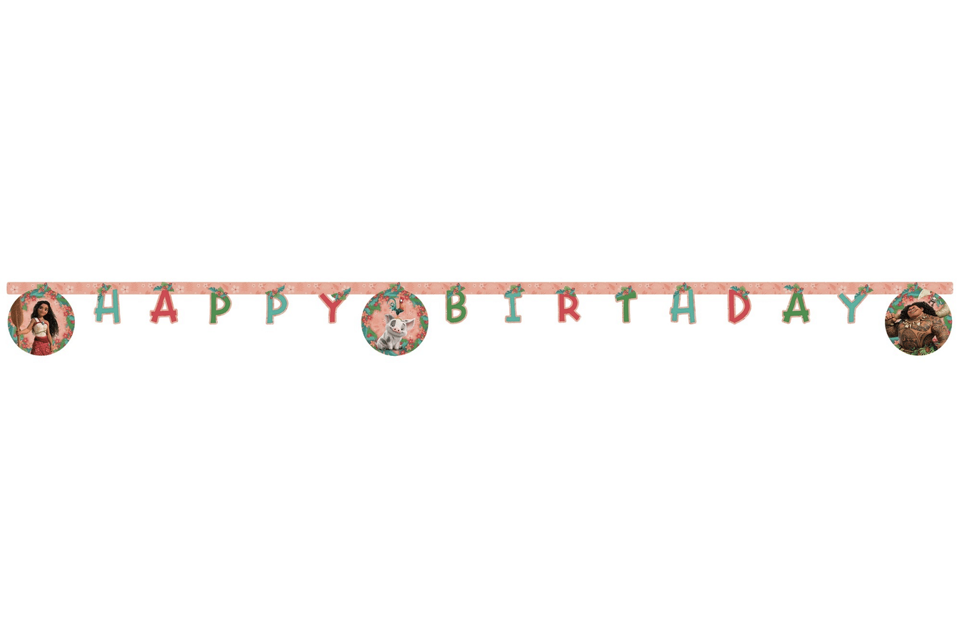 Банер Happy Birthday Смелата Ваяна/ Моана 2 метра 3 Банер Happy Birthday Смелата Ваяна/ Моана 2 метра