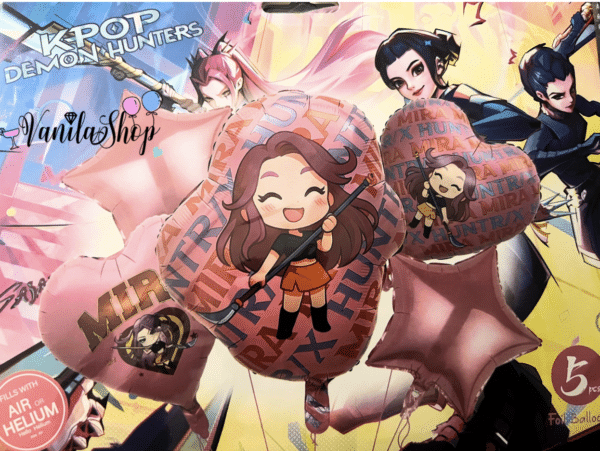 Комплект фолио балони K-Pop Demon Hunters – Mira, 5 броя