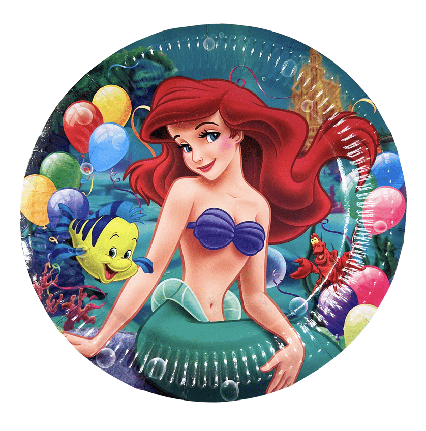 Парти чинии Ариел (Ariel) Русалка (Mermaid) – 10 броя – 23 см
