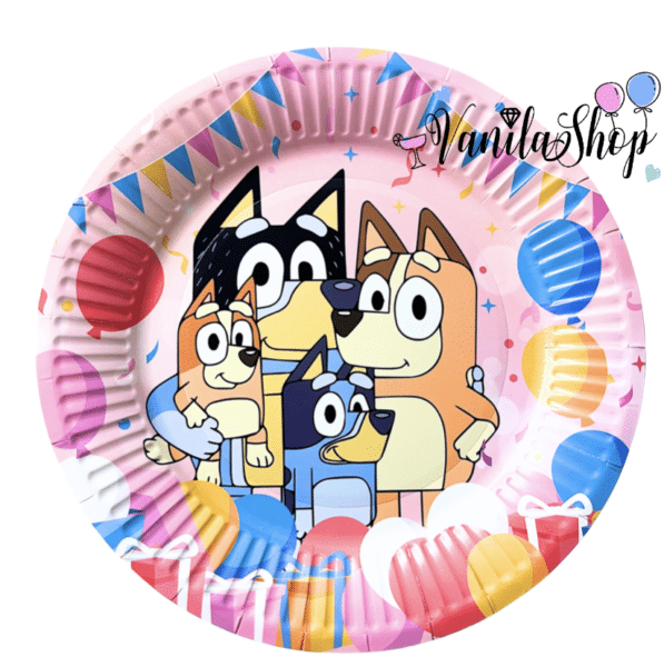 Чинии Bluey розови – 10 броя, 18 см